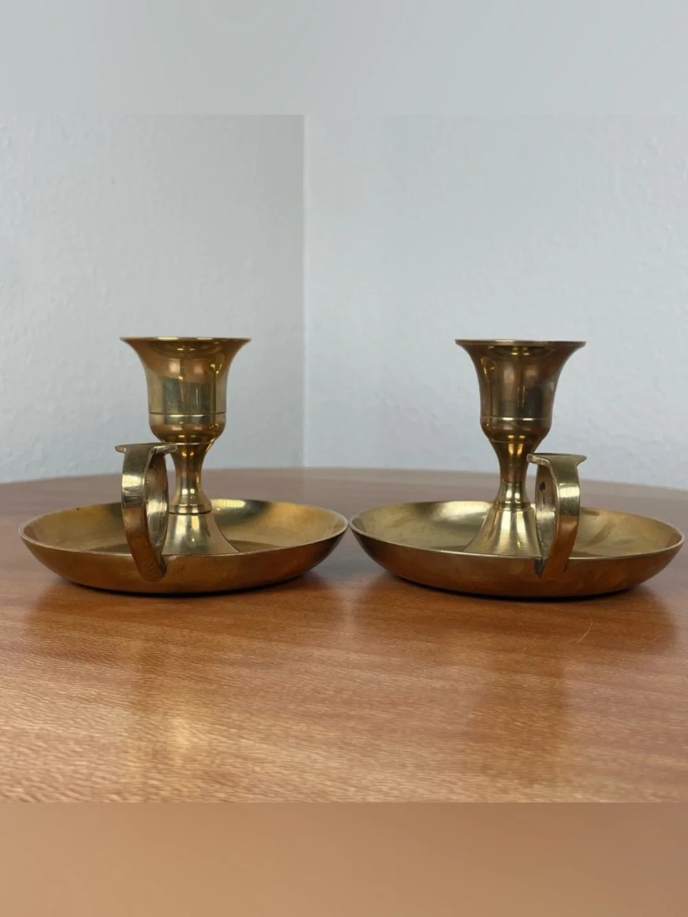Vintage Brass Candle Stick Holders Decorative Farmhouse Cottagecore
